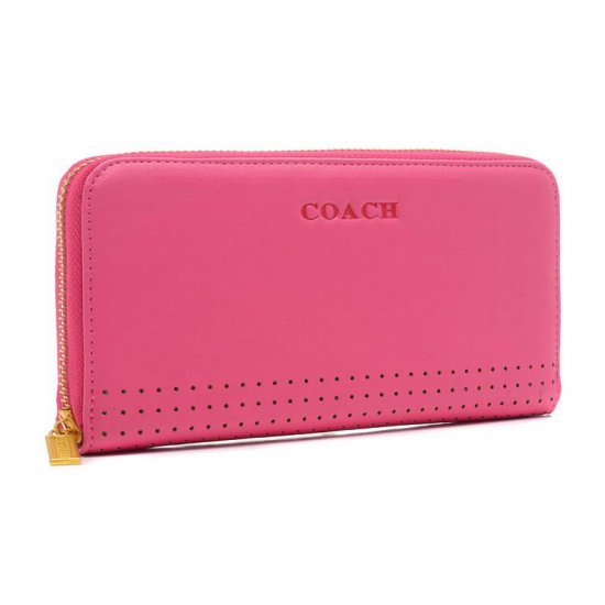 Coach Madison Perforated Large Pink Wallets BVZ